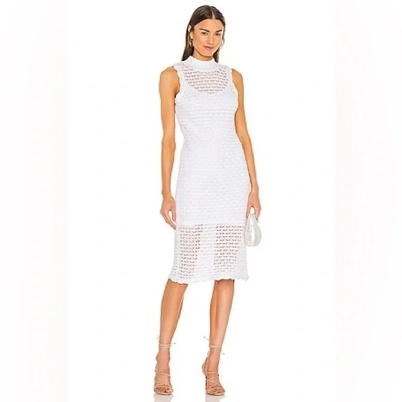 Revolve White Midi Dress - Picture 3 of 8